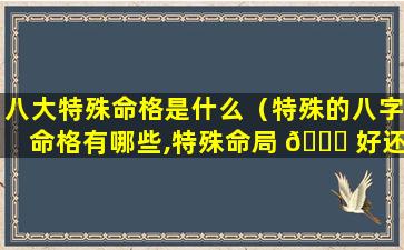 八大特殊命格是什么（特殊的八字命格有哪些,特殊命局 🕊 好还是不好）